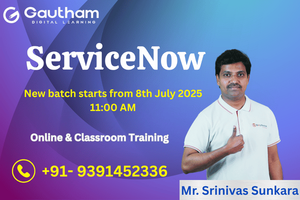 Servicenow Course Platform ServiceNow Live Classes : New Batch Starts from 8th July 2025 11:00 AM