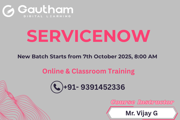 ServiceNow Live Classes : New Batch Starts from 7th October 2025 8:00 AM